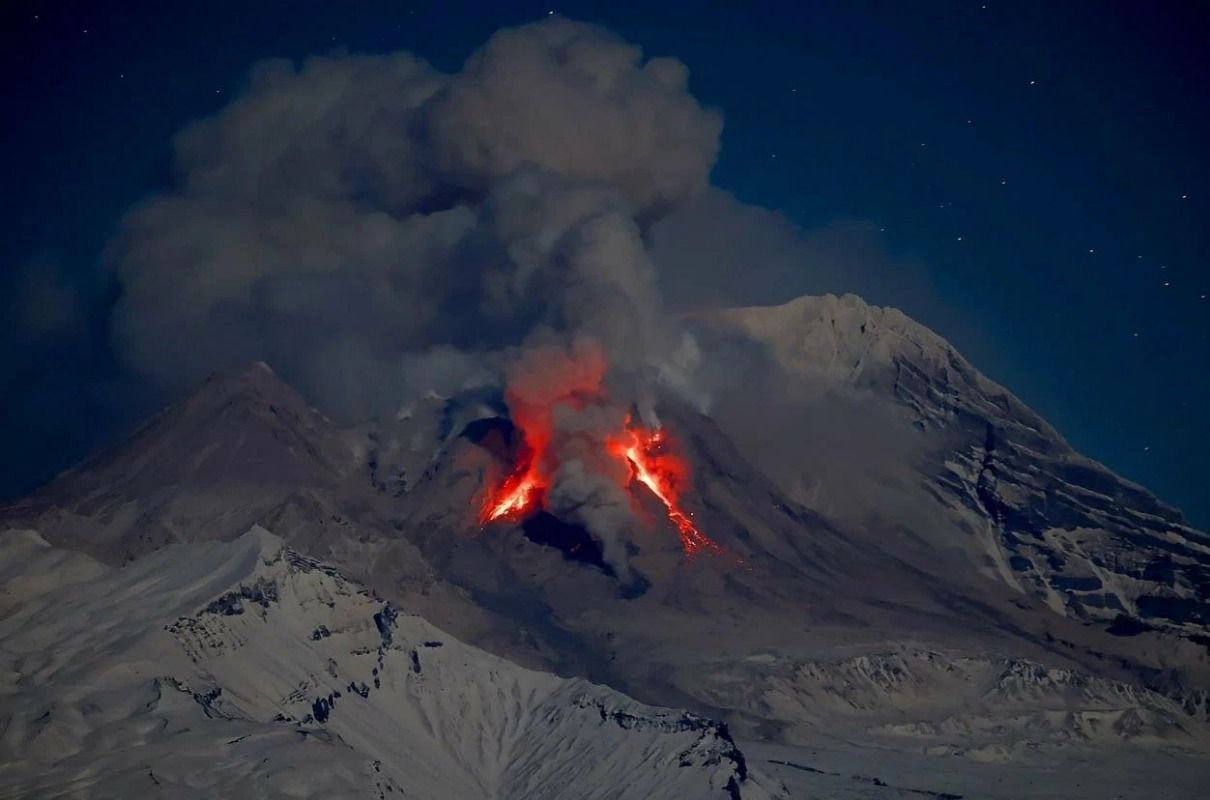 Вулканы камчатки фото шивелуч