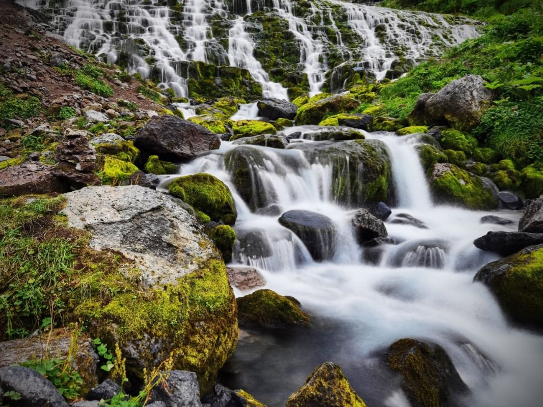 Водопад Вероникины косы Камчатка